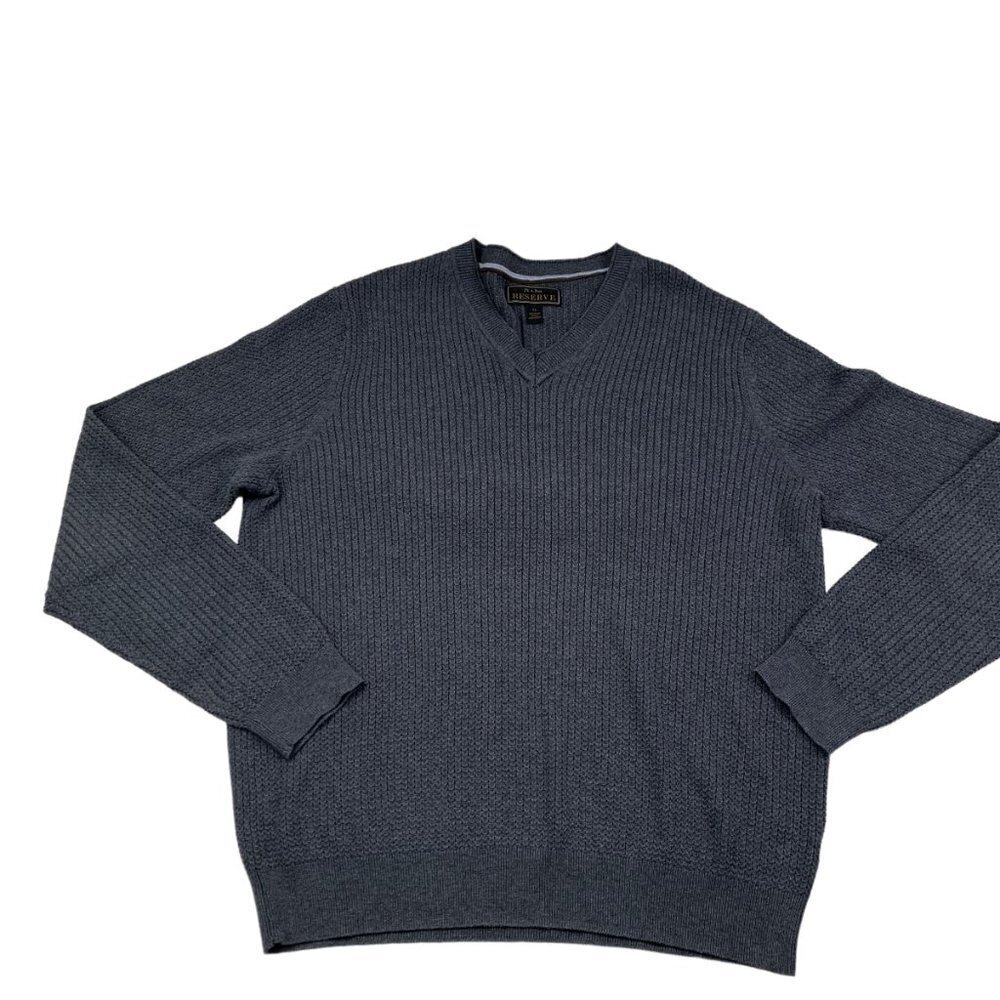 Jos. A. Bank Reserve Textured V-Neck Knit Pullover Sweater Men's Size XL